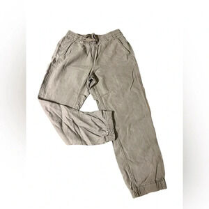 Point Sur J Crew Gray Linen Blend Jogger Pants Beach Coastal Sz 2